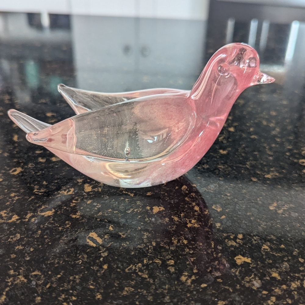 Glass Bird Figurine Paperweight